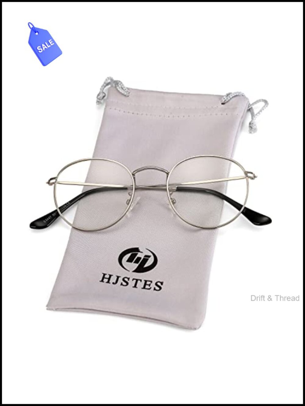 Round Blue Light Glasses Retro Circle Clear Lens Metal Frame Eyeglasses